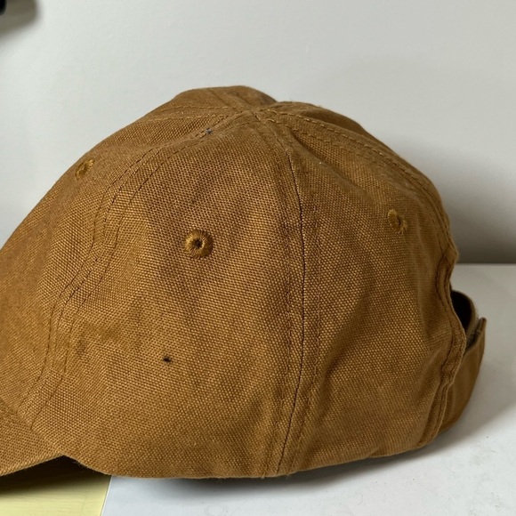 Carhartt Brown Cap Cotton Canvas Patch Emblem Logo Duck Canvas Fits Women - Picture 6 of 7